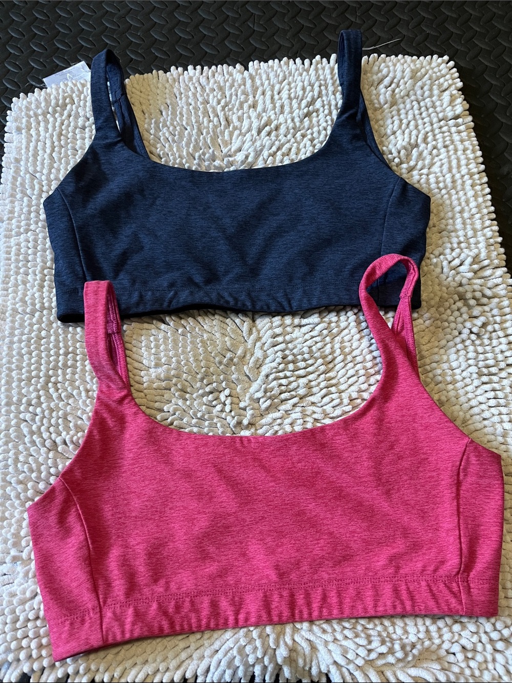 Outdoor Voices Two-Pack Seamless Bralettes - Pink & Navy